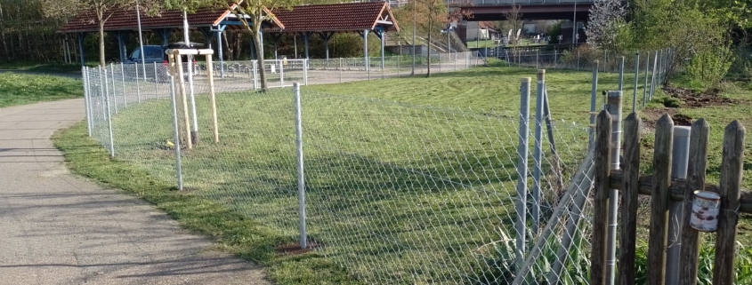 Gartenzaun um eine Wiese