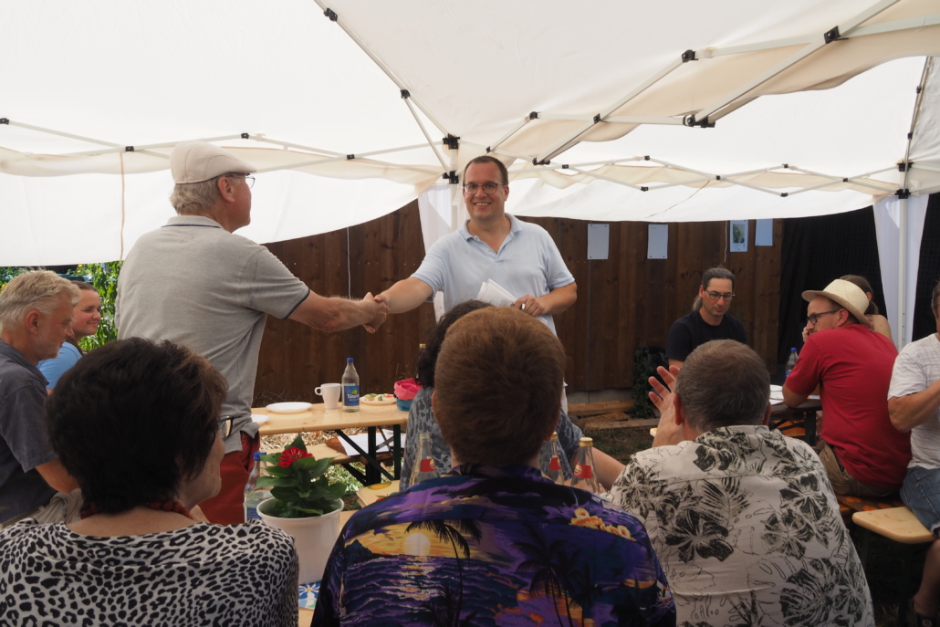 der neu gewählte 1. Vorsitzende